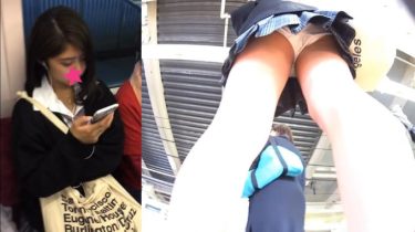 【パンチラ盗撮】密着15分エキゾチック美少女JKの純白Pを完遂。怪訝な視線を跳ね除けた執念の至近距離フロント＆顔撮り全記録【体験談】