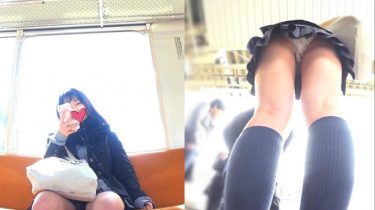【パンチラ盗撮】～清楚の裏側～小動物系JKが隠し持った「花柄サテン」の輝き。寒空のホーム6分密着とマイナー路線の二人きり【体験談】